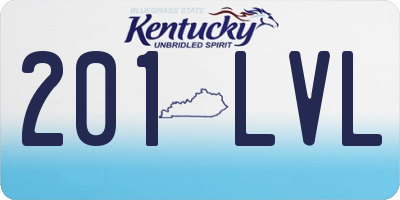 KY license plate 201LVL