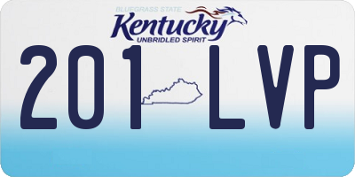 KY license plate 201LVP