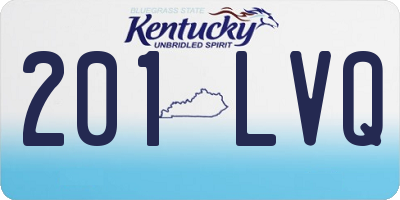 KY license plate 201LVQ