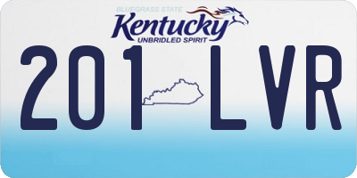 KY license plate 201LVR