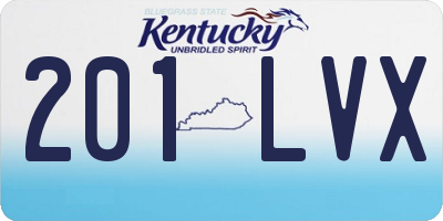 KY license plate 201LVX
