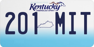 KY license plate 201MIT