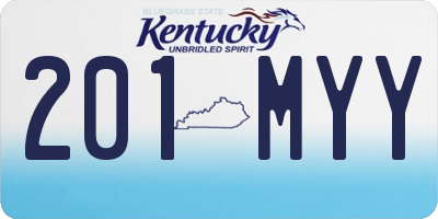 KY license plate 201MYY