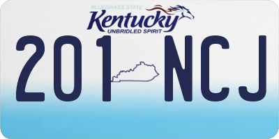 KY license plate 201NCJ