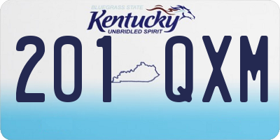 KY license plate 201QXM