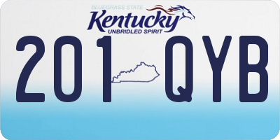 KY license plate 201QYB