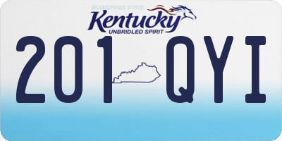 KY license plate 201QYI