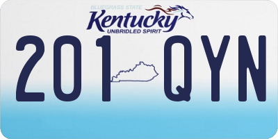 KY license plate 201QYN