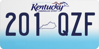 KY license plate 201QZF
