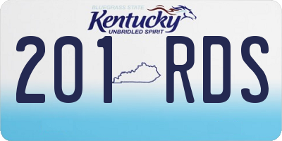 KY license plate 201RDS