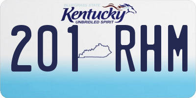 KY license plate 201RHM