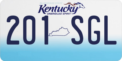 KY license plate 201SGL