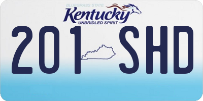 KY license plate 201SHD