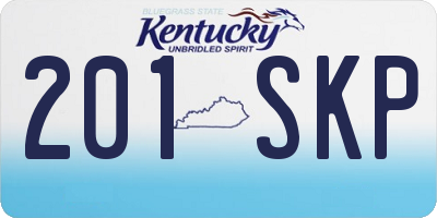 KY license plate 201SKP