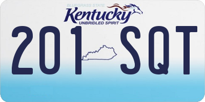 KY license plate 201SQT
