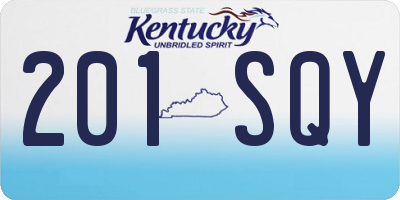 KY license plate 201SQY