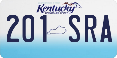 KY license plate 201SRA