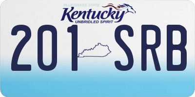 KY license plate 201SRB