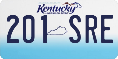 KY license plate 201SRE