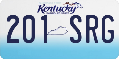 KY license plate 201SRG