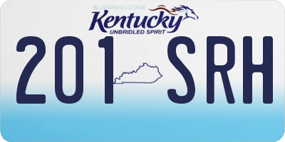 KY license plate 201SRH