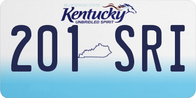 KY license plate 201SRI