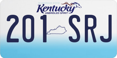 KY license plate 201SRJ