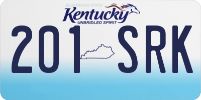 KY license plate 201SRK