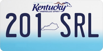 KY license plate 201SRL