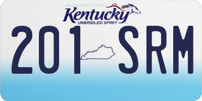 KY license plate 201SRM