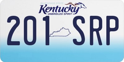 KY license plate 201SRP