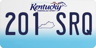 KY license plate 201SRQ