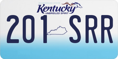 KY license plate 201SRR