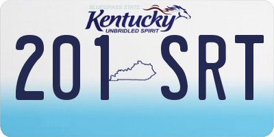 KY license plate 201SRT