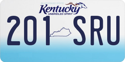 KY license plate 201SRU