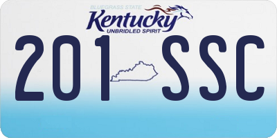 KY license plate 201SSC