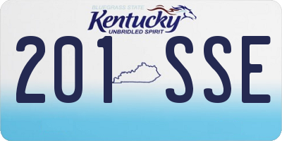 KY license plate 201SSE