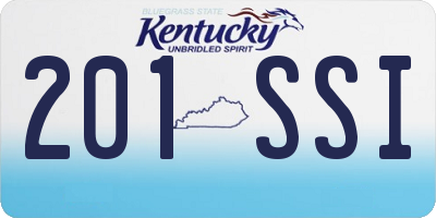 KY license plate 201SSI