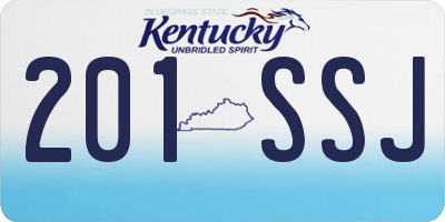 KY license plate 201SSJ