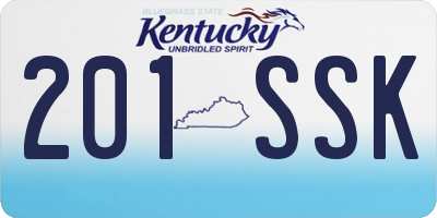 KY license plate 201SSK