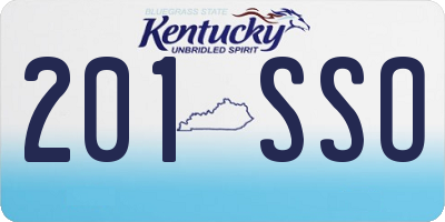 KY license plate 201SSO