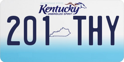 KY license plate 201THY