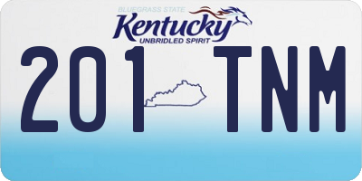 KY license plate 201TNM