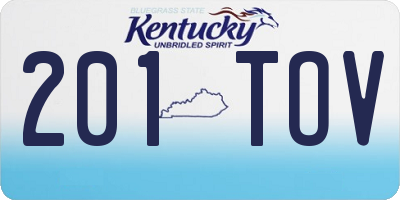 KY license plate 201TOV
