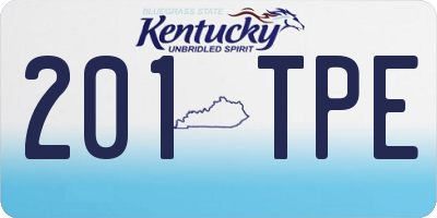 KY license plate 201TPE