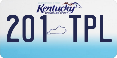 KY license plate 201TPL