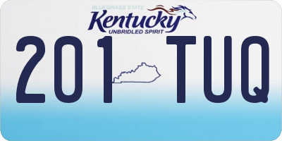KY license plate 201TUQ