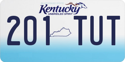 KY license plate 201TUT