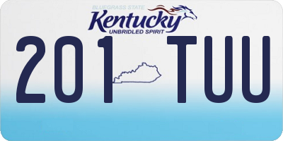 KY license plate 201TUU