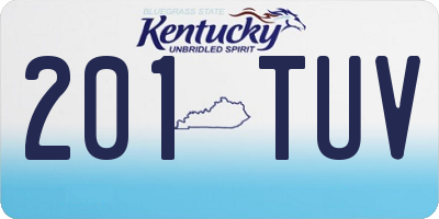 KY license plate 201TUV